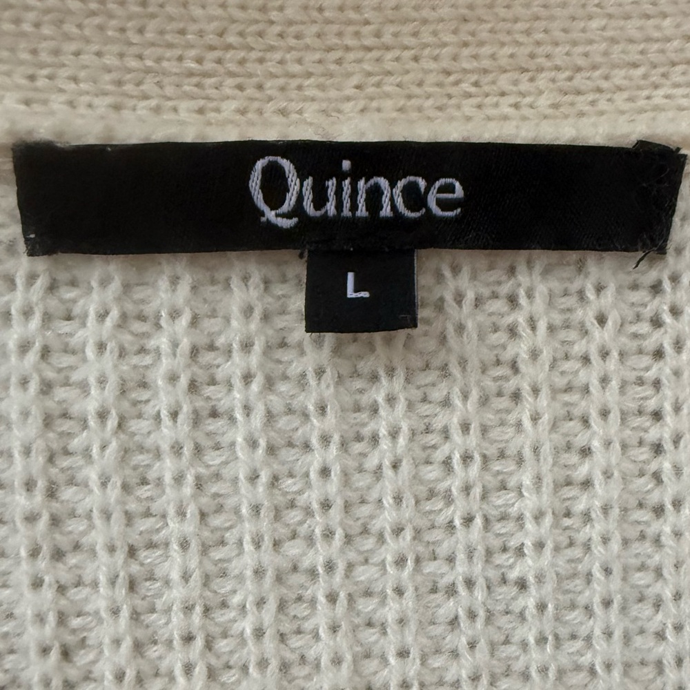 Quince Mongolian Cashmere Fisherman Boxy Cropped Cardigan Sweater - Picture 8 of 16